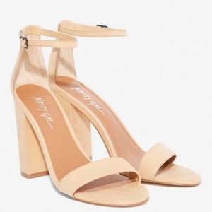 Nasty Gal Take The Strap Vegan Suede Heel